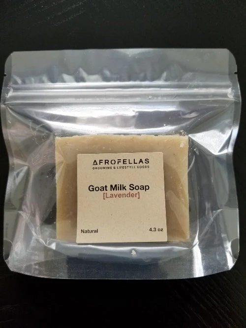 Afrofellas Natural Soap - Goat Milk Lavender Soap - Image 3