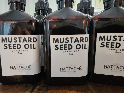 Hattache - Mustard Seed Oil (Unrefined/Cold Pressed) - Image 2
