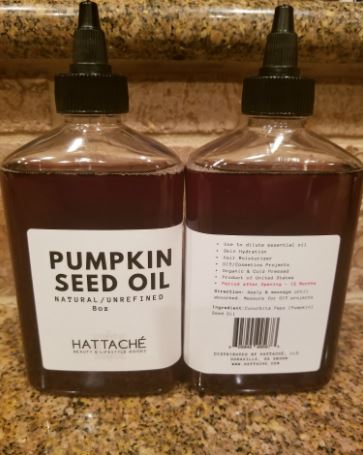 Hattache Natural Oil for Hair + Skin - Pumpkin Seed Oil (Extra Virgin Organic) - Image 3