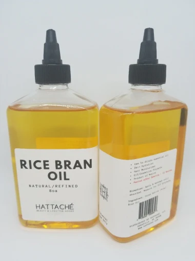 Hattache Natural Oil for Hair + Skin - Rice Bran Oil (RBDW) - Image 3