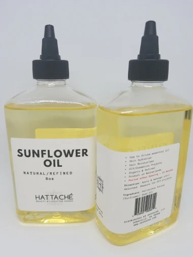 Hattache Natural Oil for Hair + Skin - Sunflower Oil (Organic) - Image 3