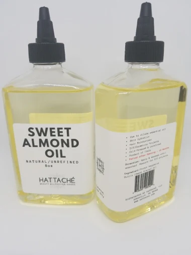Hattache Natural Oil for Hair + Skin - Sweet Almond Oil (Unrefined) - Image 3