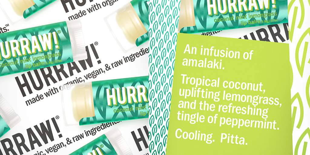 Hurraw! Ayurvedic Lip Balm - Coconut Mint Lemongrass - Image 2