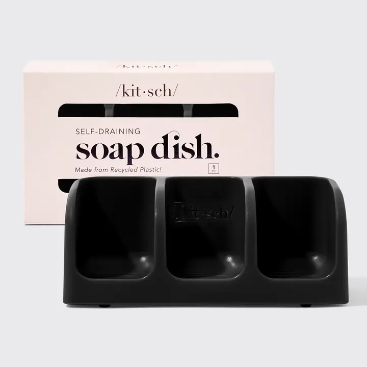 KITSCH - Self-Draining Soap Dish (Black)