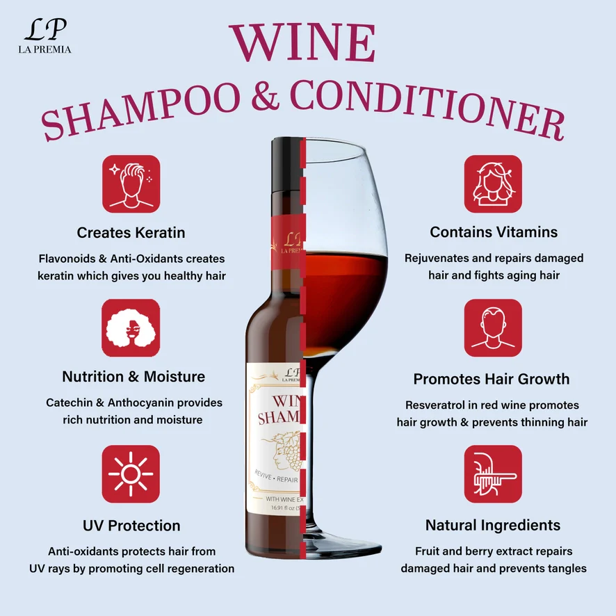 La Premia - Red Wine Shampoo - Image 5