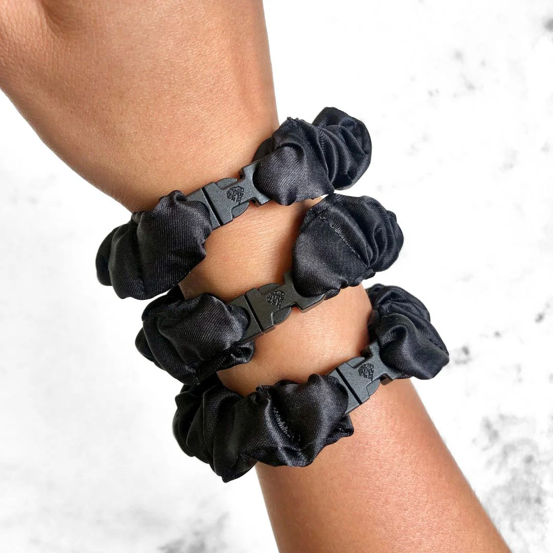 MINI 3-Pack Neutral Buckle Scrunchies Bundle - No Snagging, No Tangles - Image 7